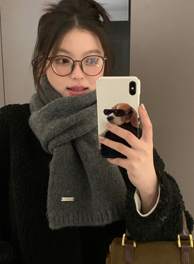 含羊毛柔软高级感女围巾冬季
