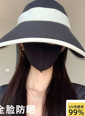 休闲女夏季加大帽檐防晒帽显脸小