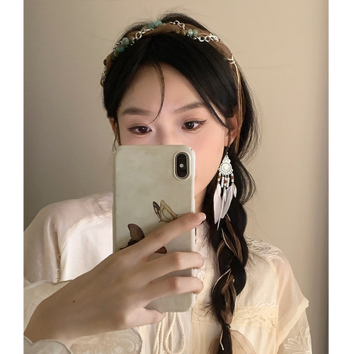 波西米亚民族风编织串珠腰绳女百搭ins风时尚发饰配连衣裙子腰带 - 图2