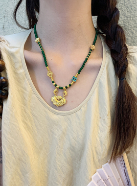 新中式小众高级感串珠项链女