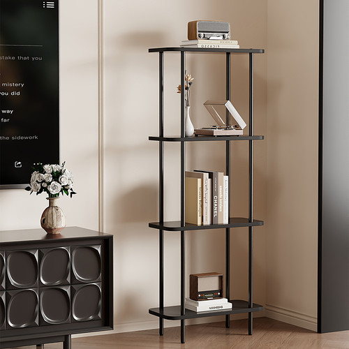 落地书架置物架多层收纳办公室长方形书架金属支架请奢风储物卧室 - 图2