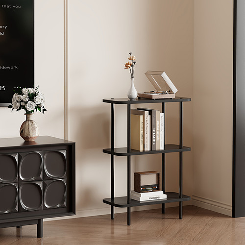 落地书架置物架多层收纳办公室长方形书架金属支架请奢风储物卧室 - 图3