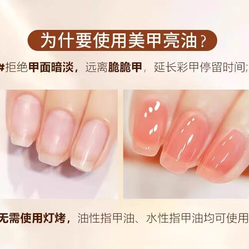 SweetColor指甲底油快干亮油透明免烤亮甲美甲功能营养护甲油防断 - 图2
