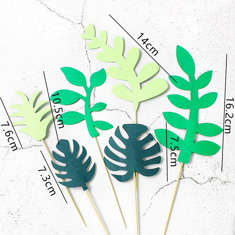 包邮森系毛毡小树蛋糕装饰插件苹果树松树椰树植物树叶烘焙装扮牌