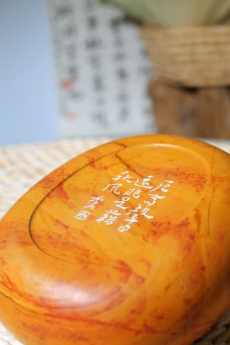 蝉砚-非遗红丝砚文创经典老坑文房实用收藏手工艺原石雕刻礼品 - 图2