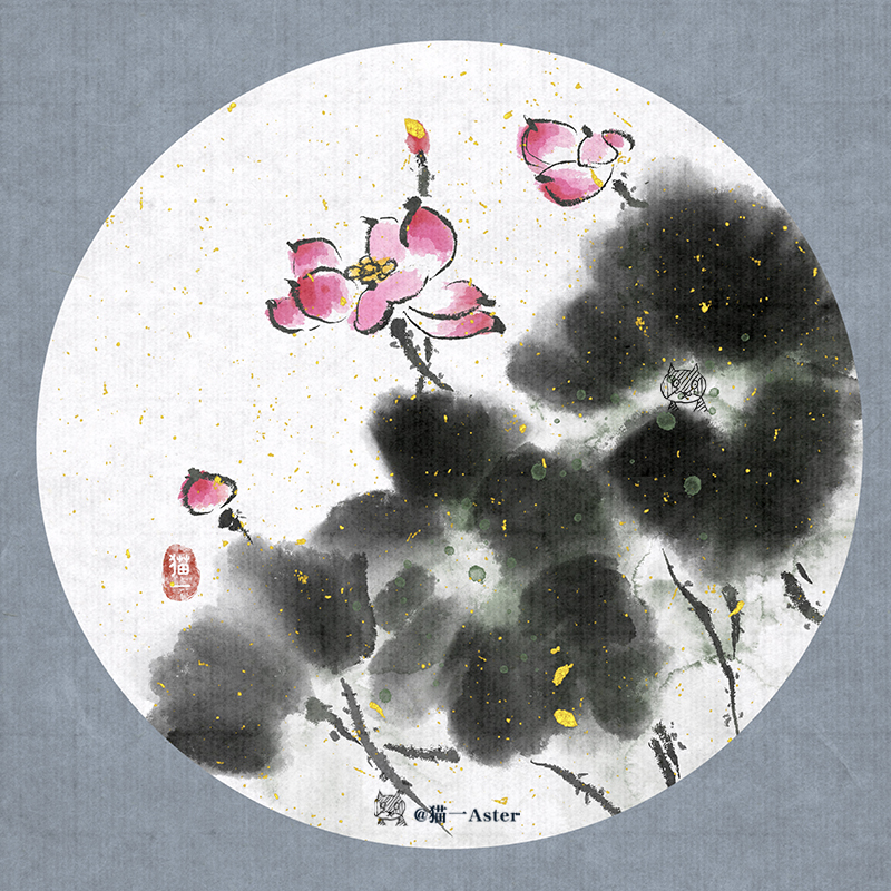 日本画 国画 没骨 水墨画