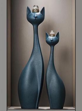 大号竖高招财猫旺宅高级感