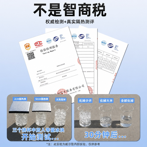 隔热棉挤塑板保温棉耐高温防火布阳光房楼顶屋顶隔热膜铝箔隔热板 - 图0