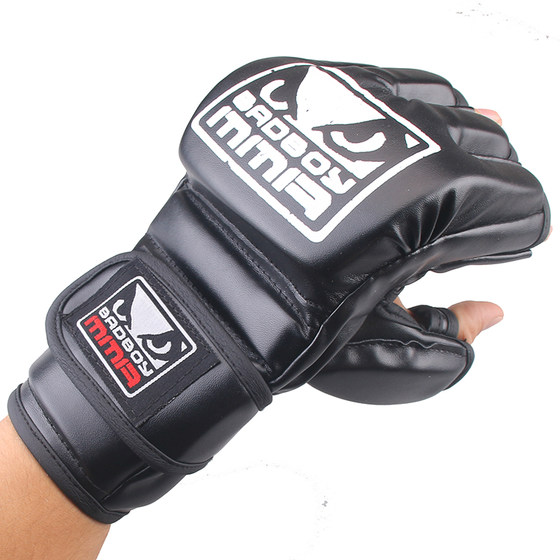 Half finger boxing gloves muay thai mmaUFC adult fighting