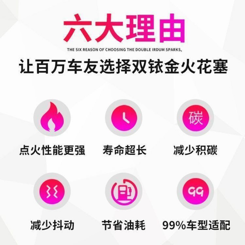 适配大众途锐06/07/11/13/15/16原厂火花塞3.0/3.6/4.2原装双铱金 - 图2