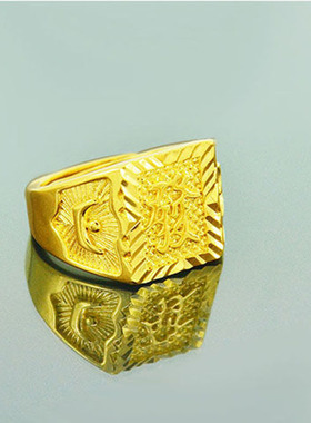 霸气风指环开口久不掉色黄铜镀金