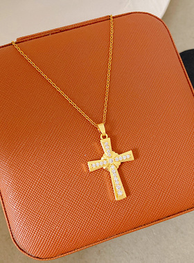 清仓处理满钻十字架项链轻奢配饰厂家直销清仓处理清仓处理清仓