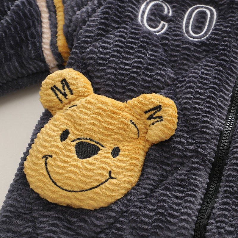 男童睡衣冬季加绒加厚夹棉儿童女孩法兰绒带帽家居服保暖套装外穿,淘宝优惠券,粉丝福利购,淘宝优惠卷