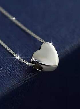 S925纯银爱心锁骨链女简约