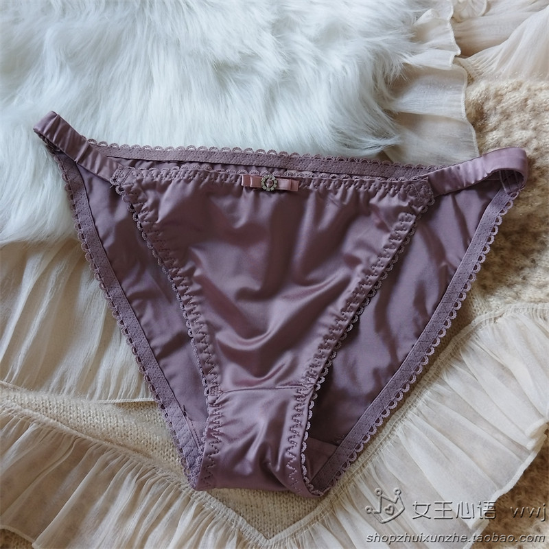 高级质感缎面丝滑性感三角裤时尚高开叉不勒腿包边弹力三角裤头女,淘宝优惠券,粉丝福利购,淘宝优惠卷