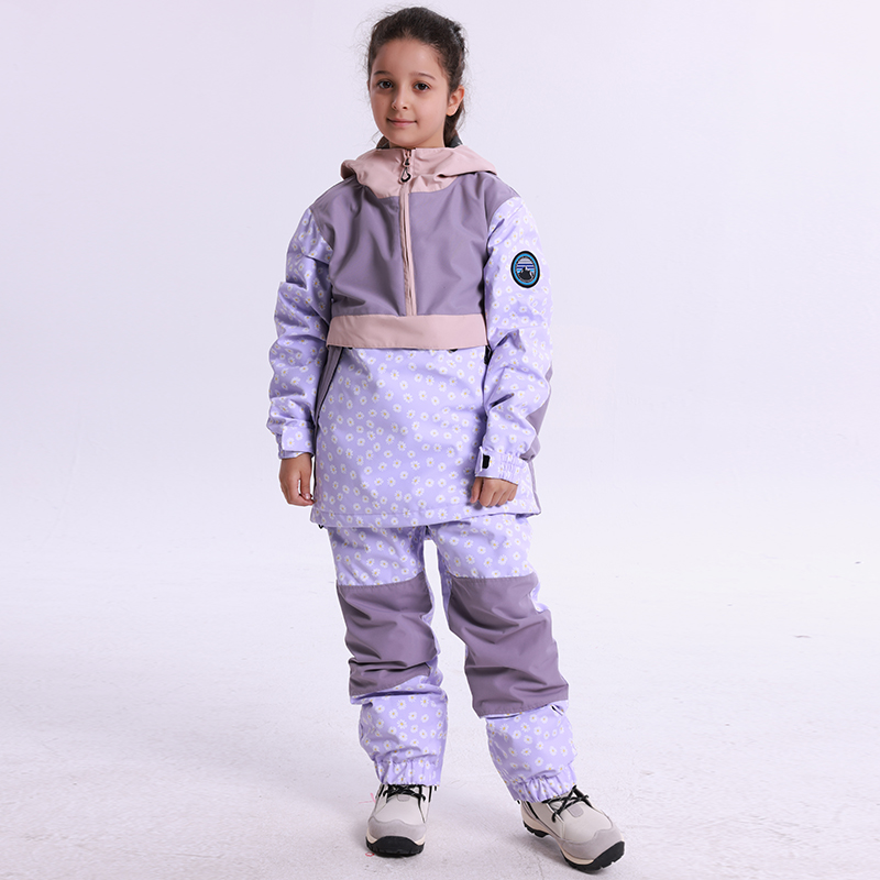 gsousnow儿童滑雪服套装防风防水保暖单双板男童女童宝宝分体雪服
