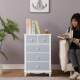 Solid wood chest of drawers with door Nordic bedroom storage cabinet