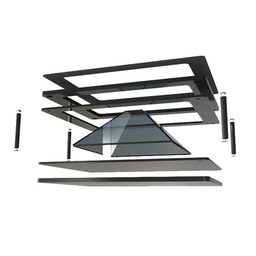 360度ipad平板电脑全息3d投影仪全息玻璃金字塔裸眼四维展示柜 - 图2