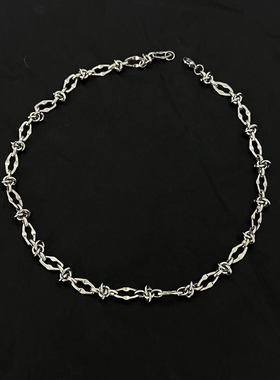 钛钢项链不掉色男生潮牌街头嘻哈小众设计高级感锁骨链配饰男颈链