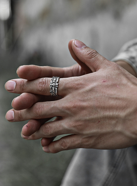 神兽饕餮威武霸气招财纳福指环