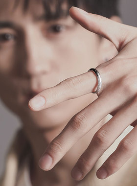 轻奢国风黑暗单身潮人自律戒指