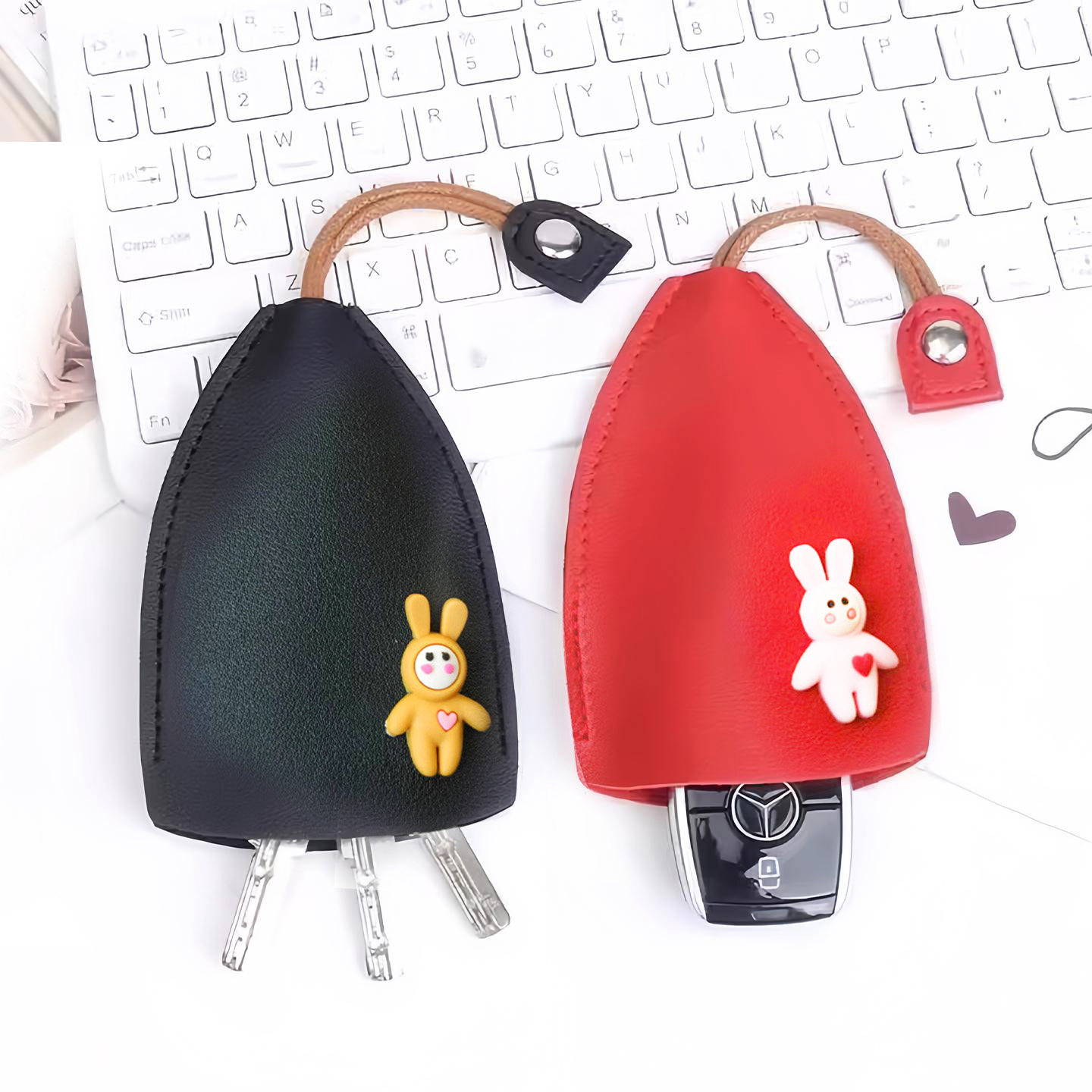 抽拉式钥匙包收纳迷你保护套男家门女士汽车通用可爱卡通车钥匙扣,淘宝优惠券,粉丝福利购,淘宝优惠卷