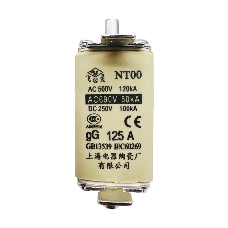 飞灵NT00-gG160A DC250V 690V熔断器熔芯100A80A63A 上海电器陶瓷 - 图3