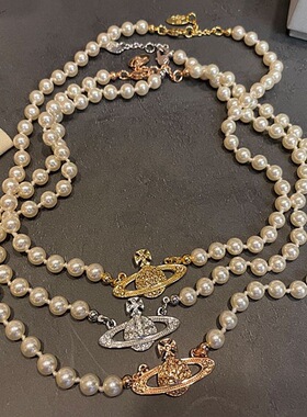 西太后项链女土星red同款珍珠轻奢小众设计高级闺蜜礼物