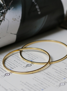 细款窄版钛钢18K金手环