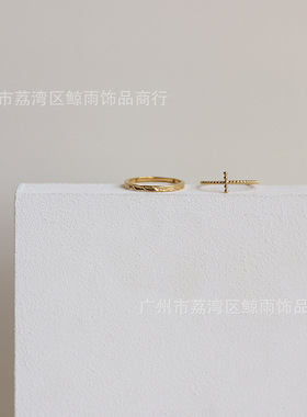 北欧锡纸小圆珠十字架不规则设计