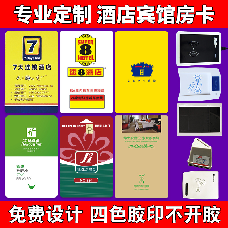 酒店房卡感应卡制作宾馆门卡智能门锁卡芯片卡民宿公寓房门卡定制 - 图1