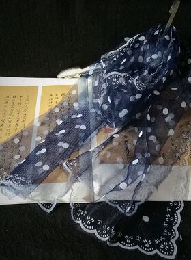 大方巾春夏印花韩版女波点丝巾