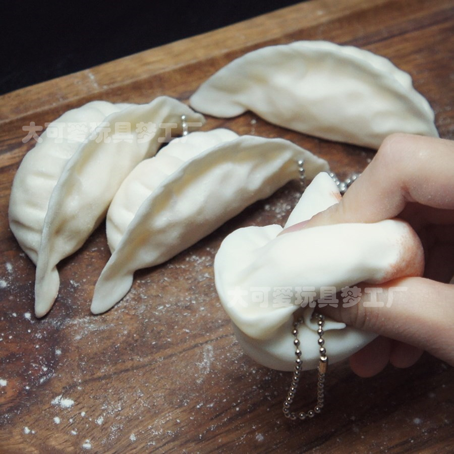 仿真饺子拉拉乐水饺捏捏乐日式煎饺日韩杂货挂饰仿真食玩-图2