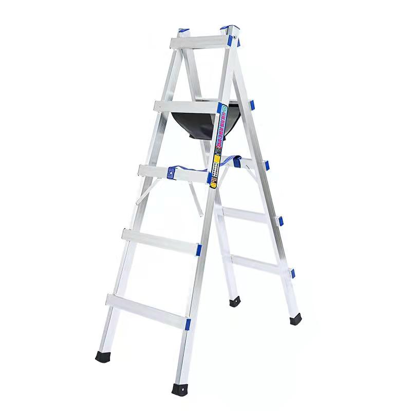 铝合金梯子可行走人字梯加厚焊接工程梯木工移动装修双侧折叠铝梯 - 图3