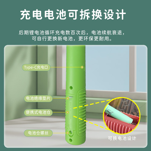 电蚊拍充电式家用2025年新款可换电池锂电池超强力电灭蚊拍大功率 - 图2