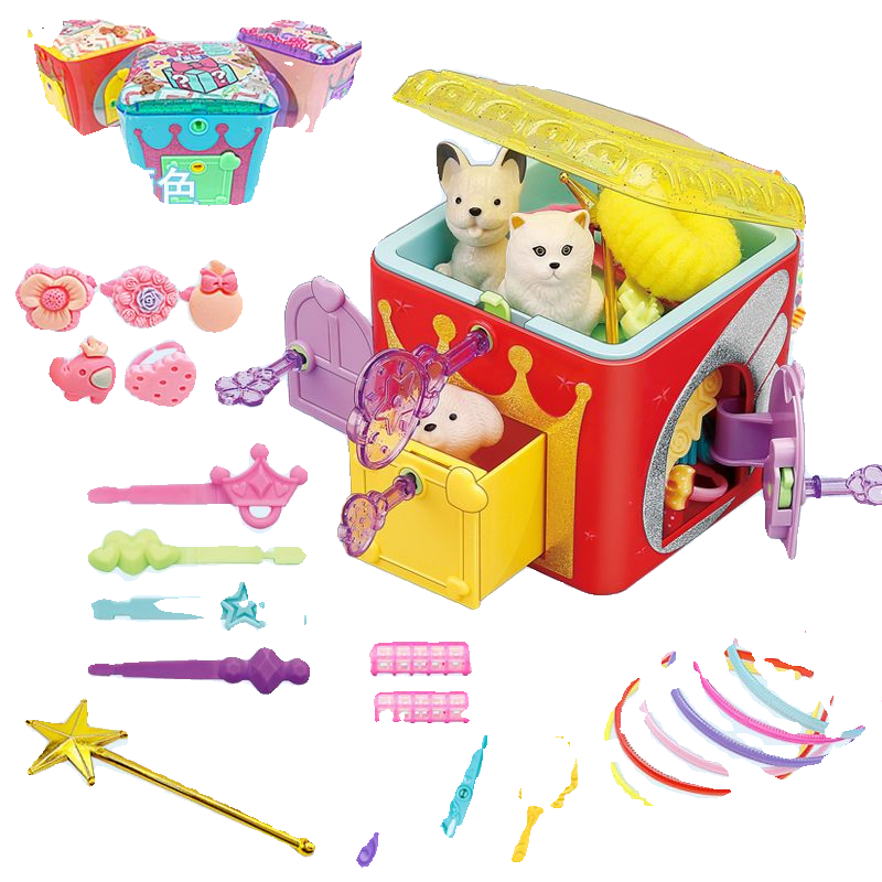 惊喜开锁多门百宝箱盲盒礼物公主女孩首饰公仔贴纸儿童过家家玩具,淘宝优惠券,粉丝福利购,淘宝优惠卷