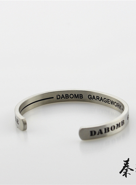 复古字母数字开口情侣钛钢手环