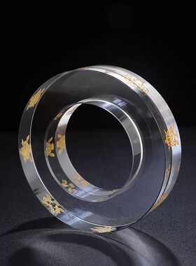 七彩曼扎水晶盘曼茶罗藏传密宗供奉工艺品吉祥家用佛堂佛前摆件