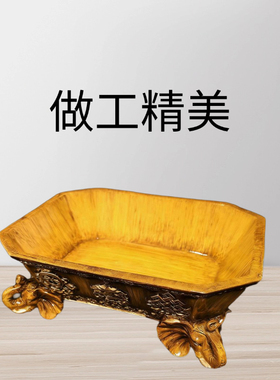 吉象如意果盘藏式供奉盘民族风水果盘零食盘树脂盘子特色餐具家用