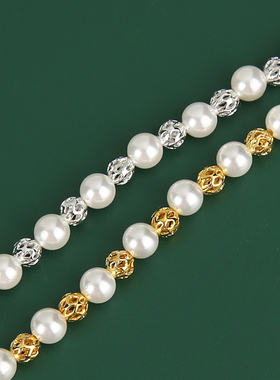 镂空隔珠14k18k包金金珠手工diy