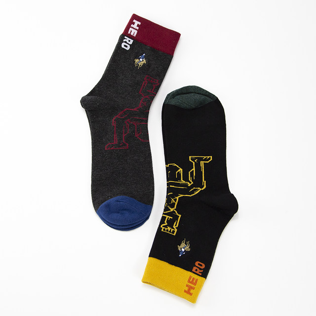 Gift box Gardley Paul Polo Men's Socks Pure Cotton Medium Tube Spring and Summer Anti-odor Sports Cotton Socks Trendy Long Socks