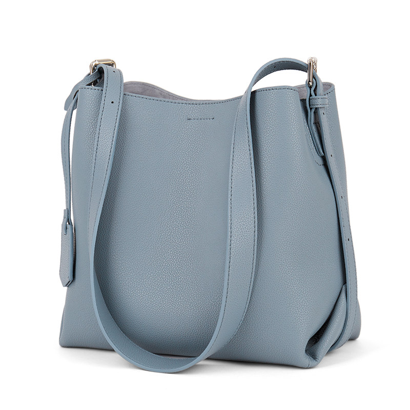 暮思小姐2020新款潮真皮简约水桶包 暮思小姐箱包女士包袋