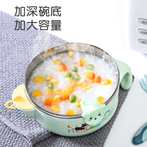 Детский увлажняющий термос, посуда из нержавеющей стали, детская обеденная тарелка для еды, комплект, защита при падении, защита от ожогов