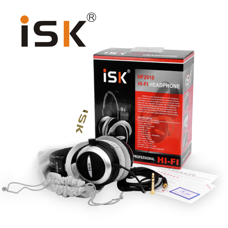 ISK HF-2010半开放头戴式监听耳机 主播声卡直播音乐录音棚dj耳麦