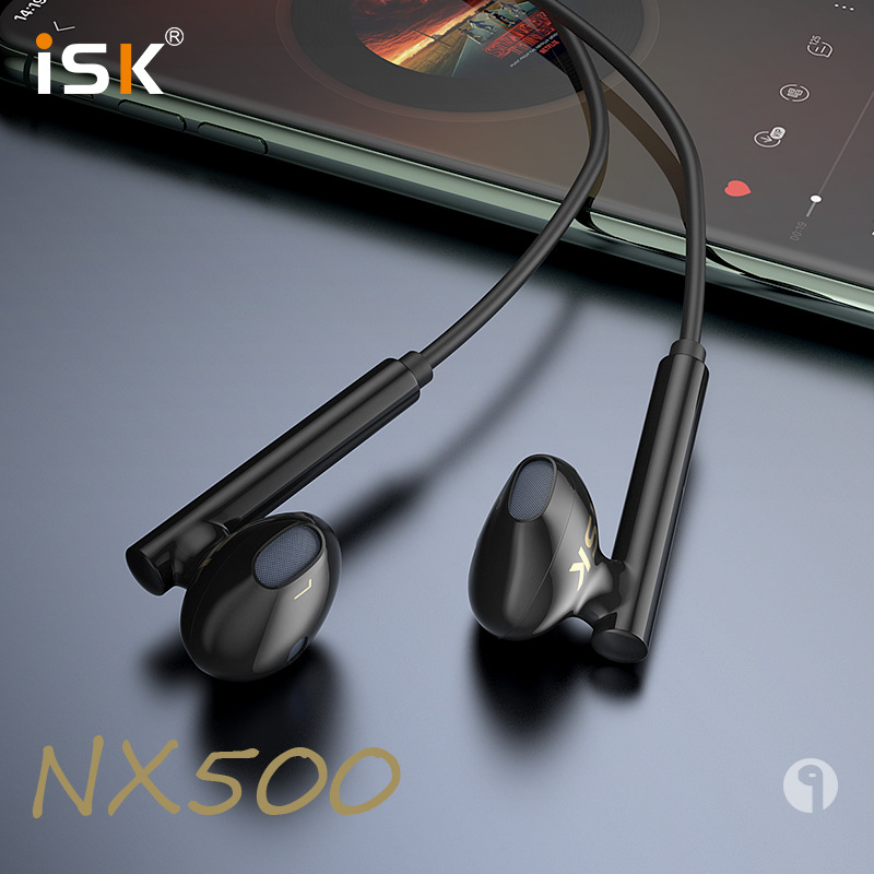 ISK nx500半入耳式专业监听耳机 主播声卡直播高音质有线2.5m无麦