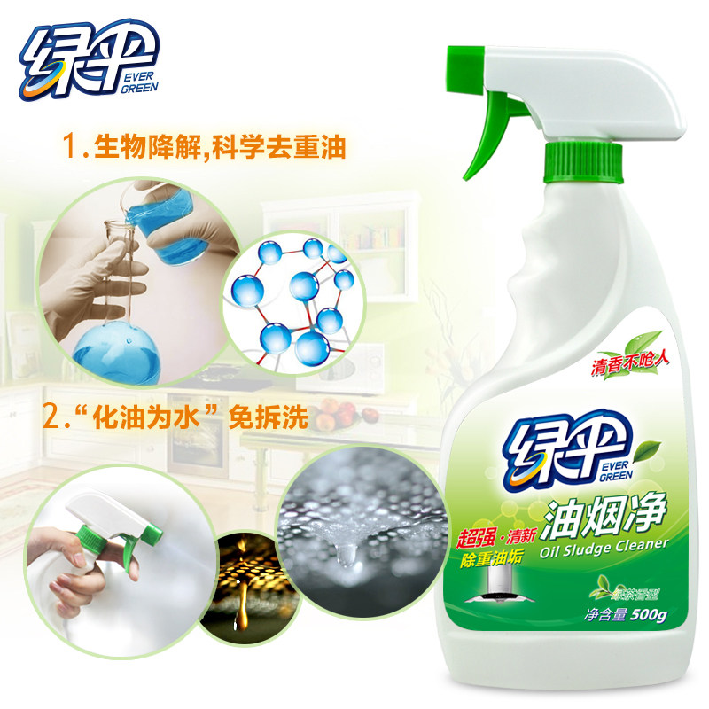 绿伞油烟净2瓶清洗重油污去清洁剂 绿伞油污清洁剂