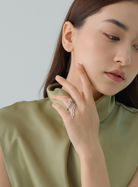 JudyCollins流星许愿戒指925纯银