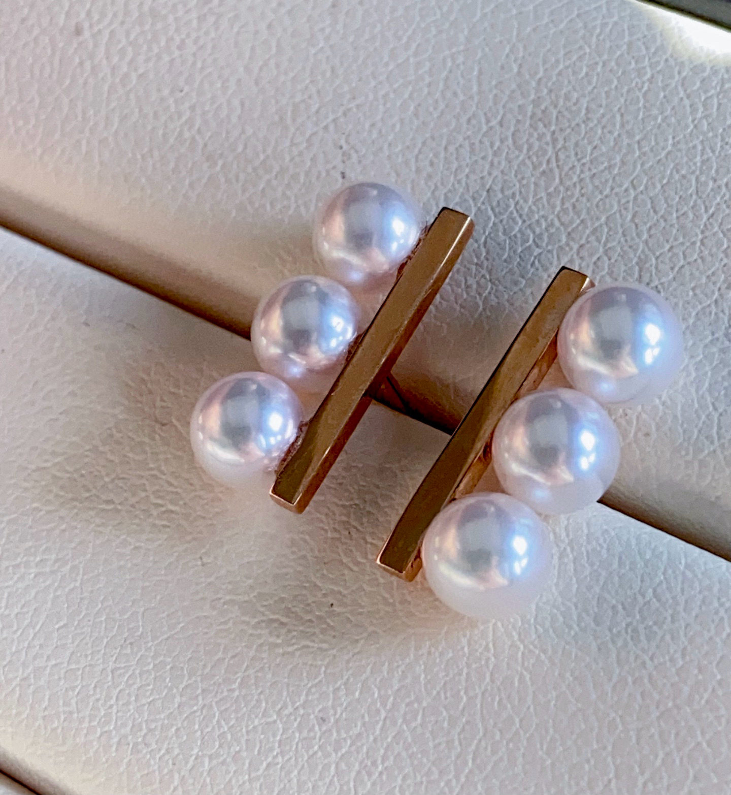 平衡款耳钉，加厚18K玫瑰金，正圆无瑕akoya5-6mm,淘宝优惠券,粉丝福利购,淘宝优惠卷