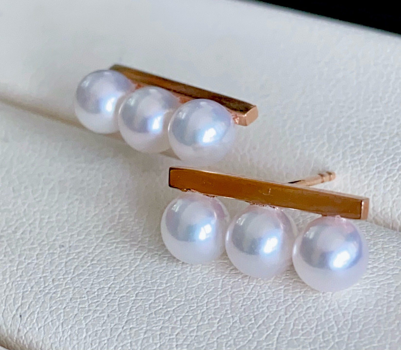 平衡款耳钉，加厚18K玫瑰金，正圆无瑕akoya5-6mm,淘宝优惠券,粉丝福利购,淘宝优惠卷