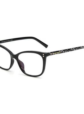 代购kate spade女士眼镜框矩形黑色全框塑料日常通勤眼镜架